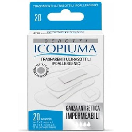 Icopiuma Ceruri Ultrasubțiri Transparent Ipsoalergenice, 20 Bucăți