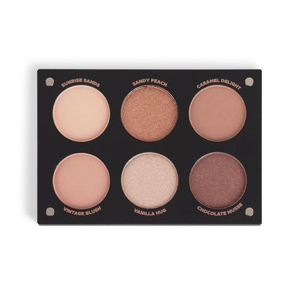 Paletă ochi Inglot Playinn Loca Mocca, 6 culori matte și shimmer