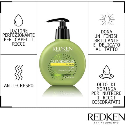 Loțiune stilizare păr, Redken Curvaceous, verde, 180ml