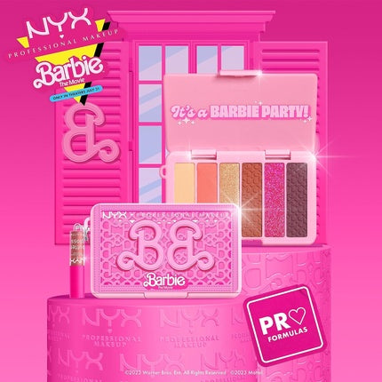 Set ochiuri NYX Professional Makeup Barbie Mini Eye Palette - It's a BARBIE Party