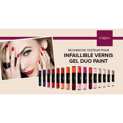 Lac de unghii L'Oréal Paris Infallible 2in1 Duo - 4 culori diverse