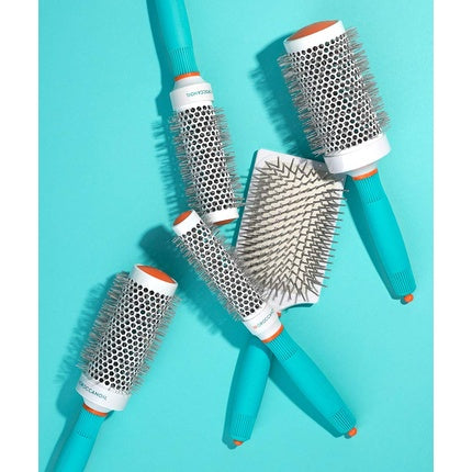 Perie rotundă, Moroccanoil, Ceramic, turcoaz