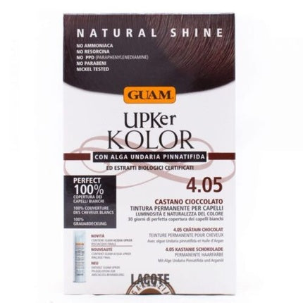 Tintă de păr permanentă, GUAM UPKER KOLOR, 4.05 Castano Ciocolato, 120 g