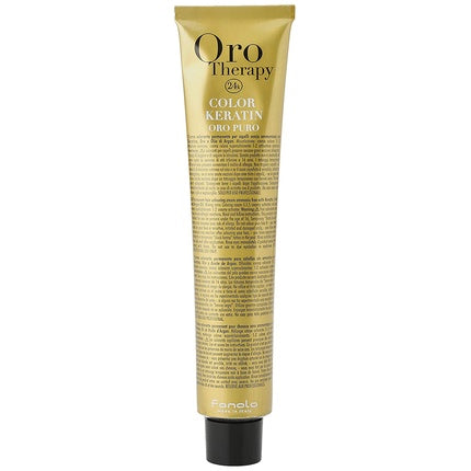 Vopsea de păr, Fanola, Oro Therapy Color Keratin 7.14 Alună, 100ml