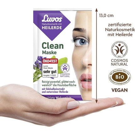 Masca Purificatoare Luvos, Clean, 7.5ml, Lavandă
