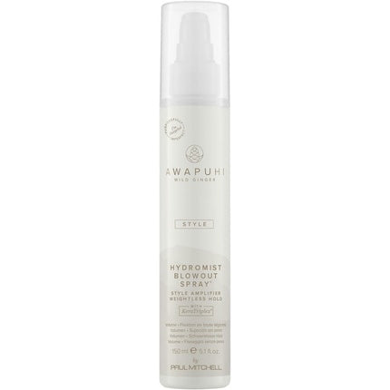 Spray păr Awapuhi Wild Ginger, Hydromist Blow-Out, 150ml, alb