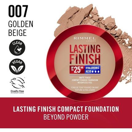 Fundament Compact Rimmel London Lasting Finish Powder to Cream Golden Beige Matte SPF 20