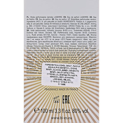 Parfum, Bi-Es Laserre, auriu, 100 ml