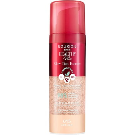 Fond de ten lichid Bourjois Healthy Mix Glow Tint Essence, 015 Fair Light, cu efect de iluminare, 39 ml