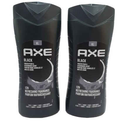 Gel de duș, Axe, Black, pară și cedru, set 2 buc.