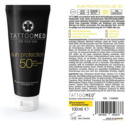 Cremă de protecție solară TattooMed, FPS50, 100ml