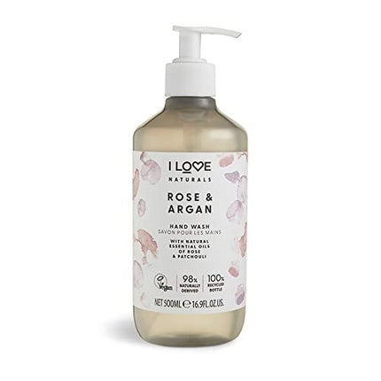 Spălare pe mâini I Love Naturals Rose & Argan cu uleiuri naturale 500ml