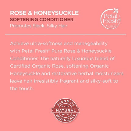 Condiționator Petal Fresh Pure Rose & Honeysuckle, ambalaj roz, 390g