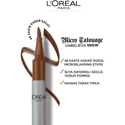 Creion sprancene, L'Oréal Paris, OA Eye Brow Micro Tattoo, Dark Brown