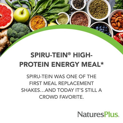 Pudră Proteică Spirulina, Natures Plus, SPIRU-TEIN Vanilla, gust vanilie, 1.06 lbs