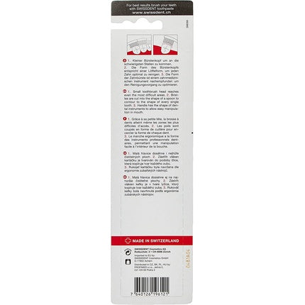 Periuță de dinți Swissdent Colours Softmedium 2 + 1 Gratuit Negru Roșu Albastru