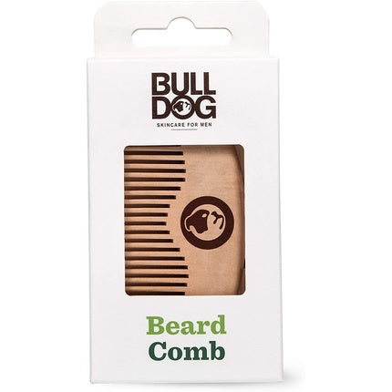 Pieptăn pentru barbă Bulldog din lemn natural, compact