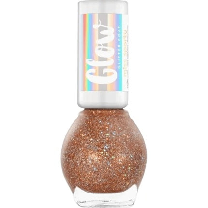 Lac de unghii Miss Sporty Glow Glitter Nail Polish 040, sclipici auriu, 7ml