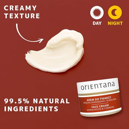 Cremă față, Orientana, Sandalwood & Turmeric, bio, 50g