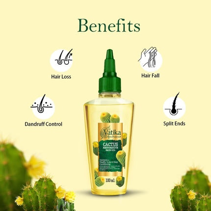 Ulei pentru păr, Vatika Naturals, Cactus, 100ml