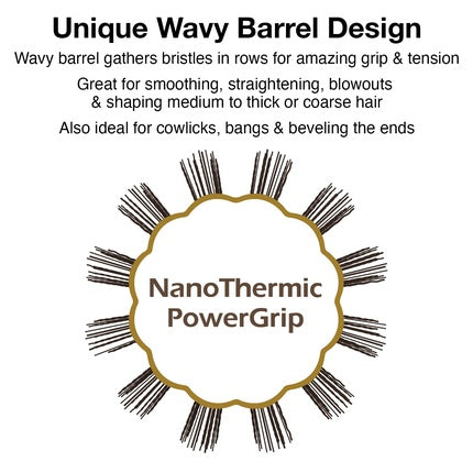 Perie Rotundă, Olivia Garden, Nanothermic Powergrip, maro-auriu