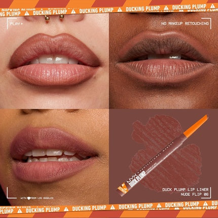 Creion de buze NYX Professional Makeup Plumping Lip Liner, culoare maro închis, finisaj mat