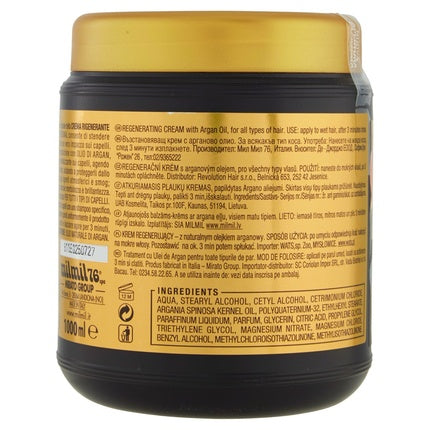 Cremă de păr, Mil Mil, argan, 1L
