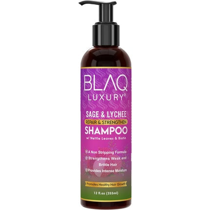 Șampon Blaq Luxury Sage & Lychee, cu Biotină și Urzică, Fără Sulfat, 340g