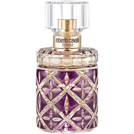 Roberto Cavalli Florence, Parfum feminin, EDP, 50ml, sticlă purpurie cu model geometric
