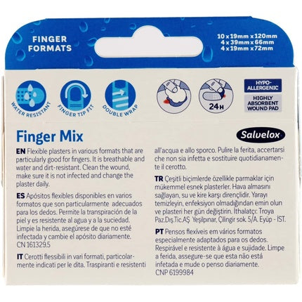 Salvelox Salvelox Finger Mix Bandaje degete, 18 buc, rezistente la apă