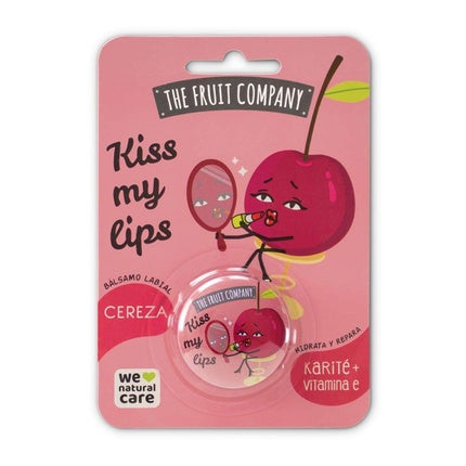 Balsam de buze, The Fruit Company, Kiss My Lips Cereza, 10g, roz, design fructe