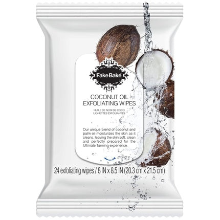 Șervețele exfoliante, Fake Bake, ulei de cocos, față și corp