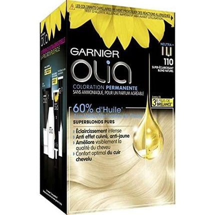 Garnier Olia Superblonds 110, Vopsea de păr permanentă fără amoniac, Alb