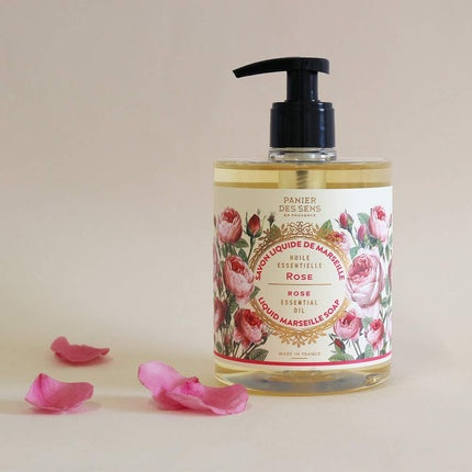 Panier des Sens, Savon lichid Marseille Rose, 500ml, cu ulei esențial de trandafir