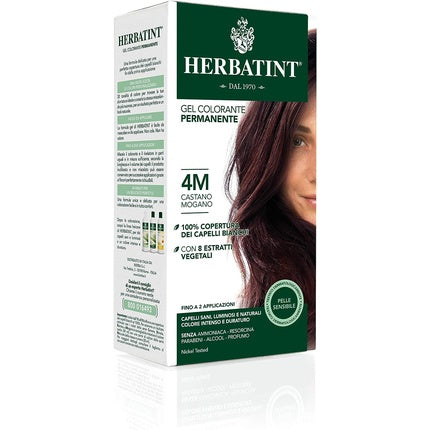 Vopsea de par, Herbatint, 4M Castaniu Mahon