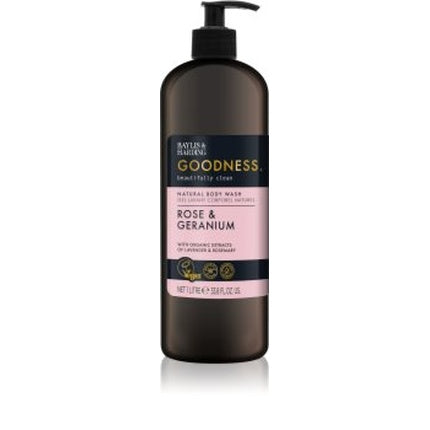 Gel de Duș Baylis & Harding Goodness Rose & Geranium cu Pompă, Culoare Maro