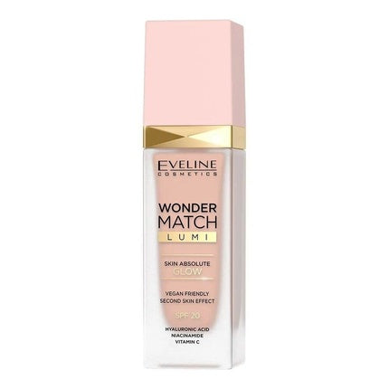 Fond de ten, Eveline Makeup, Wonder Match Lumi, SPF20, vanilie