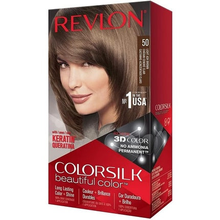 Vopsea de păr, Revlon, Colorsilk Natural 5a, Șaten Deschis Cenușiu