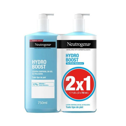 Neutrogena Hydro Boost, Loțiune Gel, 2x750ml, Hidratare Intensă, Tip Piele Orice
