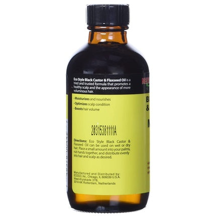 Ulei pentru păr Eco Styler cu ricin negru și in pentru creșterea maximă a părului, 113 g