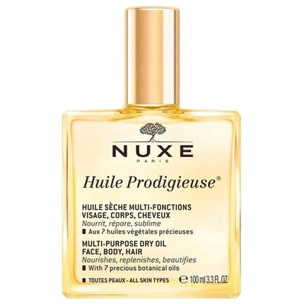Huile Prodigieuse, Nuxe, Ulei uscat multifuncțional, 100ml, galben, sticlă