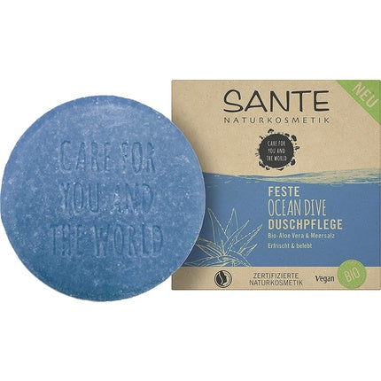 Săpun de duș SANTE Naturkosmetik Ocean Dive cu Aloe Vera organică și sare de mare 80g
