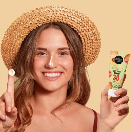 Cremă de față, Organic Shop, SPF 30, ten gras, 50ml