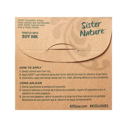 Pestice false Kiss Sister Nature Lash - Dawn, natur, 1 pereche