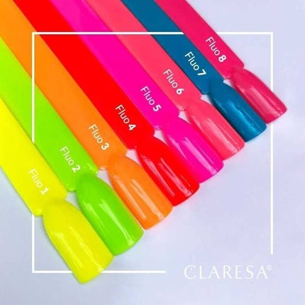 Lac de unghii Claresa Fluo UV, 5ml, set 3 buc