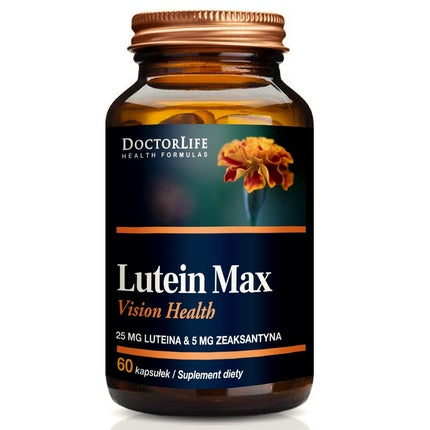 Supliment alimentar Lutein Max cu luteină 25mg și zeaxantină 5mg, 60 capsule