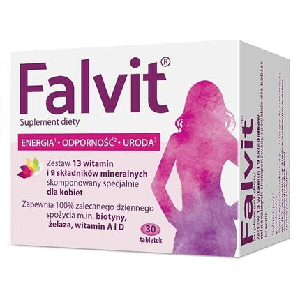 Supliment dietetic Falvit, set de vitamine și minerale, 30 tablete