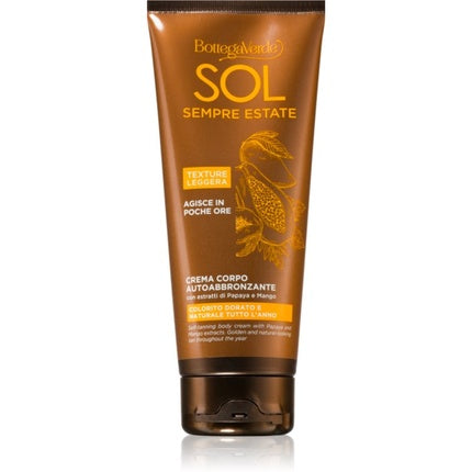 Crema de corp autobronzantă Bottega Verde Sol Sempre Estate, 200 ml, textură ușoară
