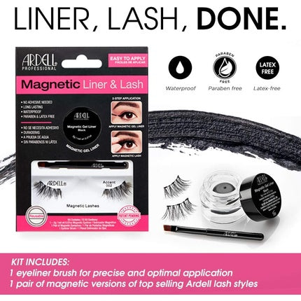 Gene false Ardell Professional Magnetic Liner & Lash Accent 002, negru