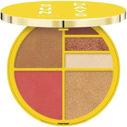 Paletă ochi și față Pupa Sun Days Waterproof Palette 002 Sunset